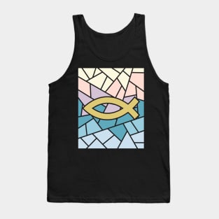 The ancient sign of the early Christians is a fish. Tank Top